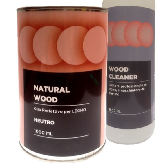 KIT TRATTAMENTO PROTETTIVO + PULITORE PER LEGNO & TEAK