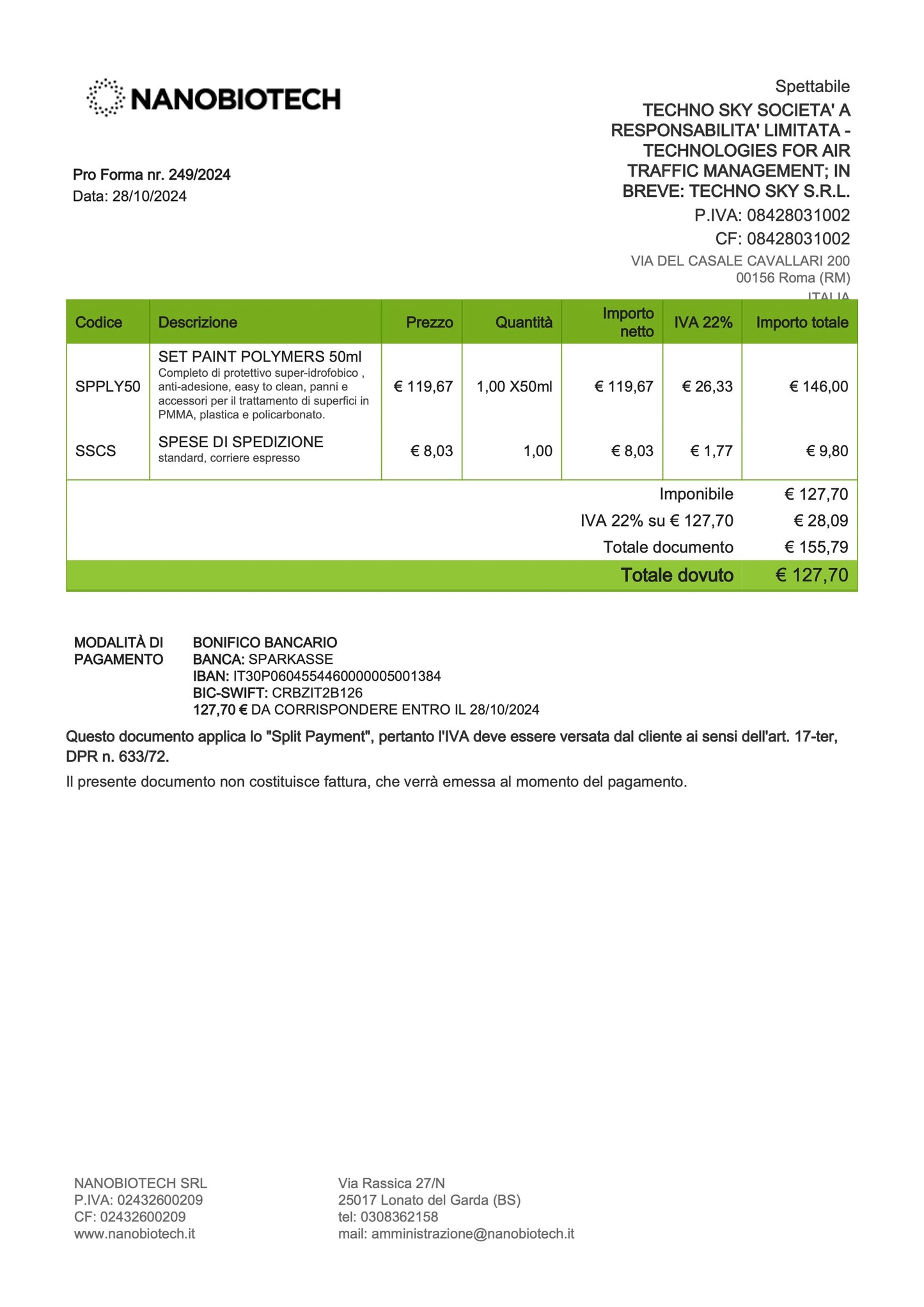 ORDINE SU RICHIESTA